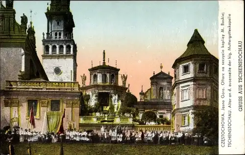 Ak Częstochowa Tschenstochau Schlesien, Jasna Gora, M. Boskiej, Muttergotteskirche, Altar