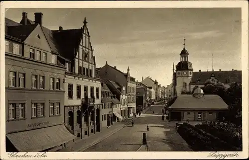 Ak Glauchau in Sachsen, Leipziger Straße, Geschäft