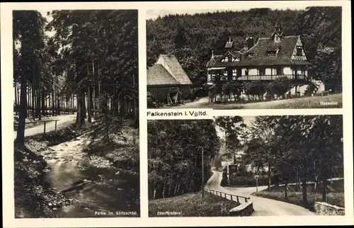 Ak Falkenstein im Vogtland Sachsen, Göltzschtal, Hanneloh, Oberförsterei