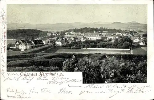 Ak Herrnhut in Sachsen, Panorama