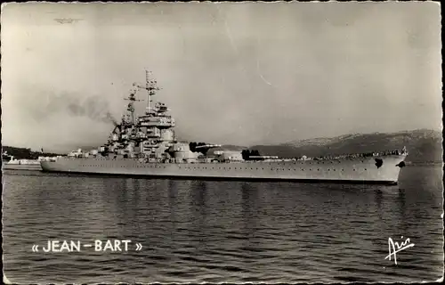 Ak Französisches Kriegsschiff Jean Bart, Cote d'Azur, Toulon
