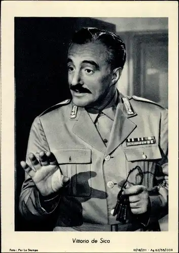 Ak Schauspieler Vittorio de Sica, Portrait