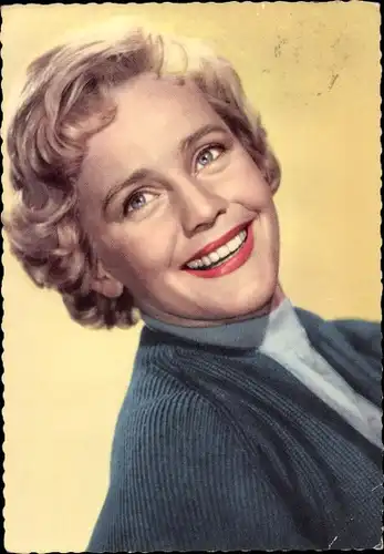 Ak Schauspielerin Maria Schell, Columbia Film, Portrait, lachend