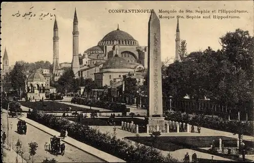 Ak Konstantinopel Istanbul Türkei, Mosquée de Ste. Sophie et l'Hippodrome
