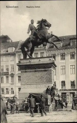 Ak København Kopenhagen Dänemark, Absalons Statue