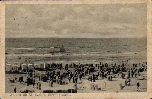 Ak Zandvoort Nordholland Niederlande, Strandpartie