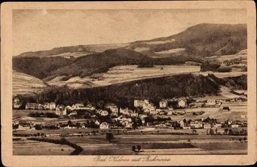 Ak Kudowa Zdrój Bad Kudowa Schlesien, Totalansicht mit Bukowina