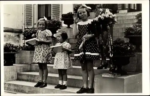 Ak Soestdijk Utrecht, Prinzessinnen Beatrix, Irene, Margriet, Zonnedag 1946