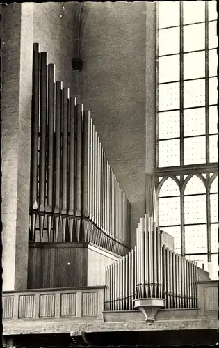 Ak Arnhem Gelderland Niederlande, St. Walburgis, Orgel, Register