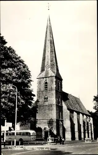 Ak Vorden Gelderland, Ned. Herv. Kerk, Bus