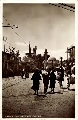 Ak Damaskus Syrien, Mosquee Derwichieh, Moschee, Minarette