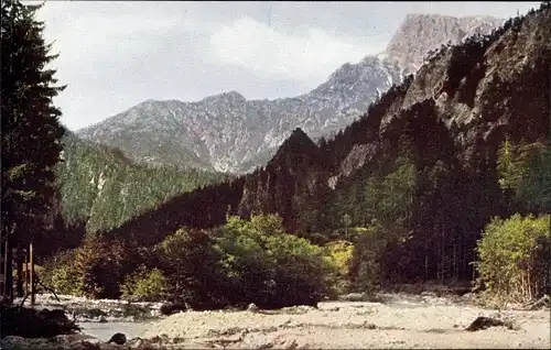 Ak Johnsbach Steiermark, Johnsbachtal gegen Gr. Buchstein