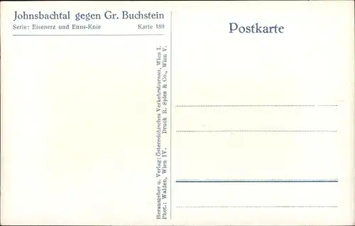 Ak Johnsbach Steiermark, Johnsbachtal gegen Gr. Buchstein