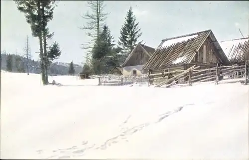 Ak Mönichkirchen in Niederösterreich, Mönichkirchner Schwaig, Winter