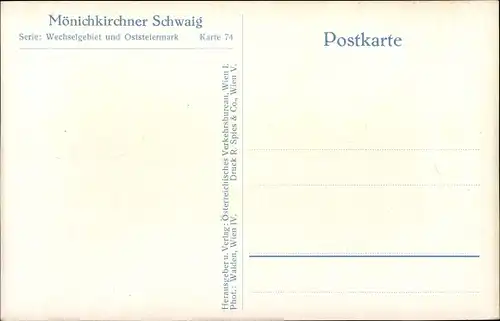 Ak Mönichkirchen in Niederösterreich, Mönichkirchner Schwaig, Winter