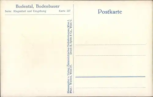 Ak Ferlach Kärnten, Bodental, Gasthaus Bodenbauer