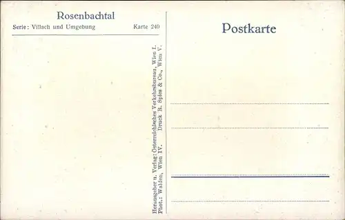 Ak Kärnten, Rosenbachtal