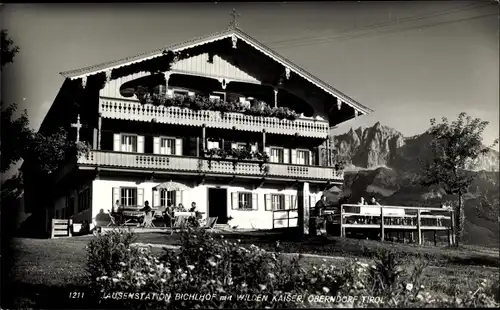 Ak Oberndorf in Tirol, Jausenstation Bichlhof, Wilder Kaiser