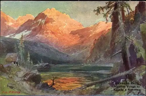 Ak Empress Hall, Tyrolian Village by Kautsky & Rottohara, I. R. Austrian Exhibition 1906, London SW