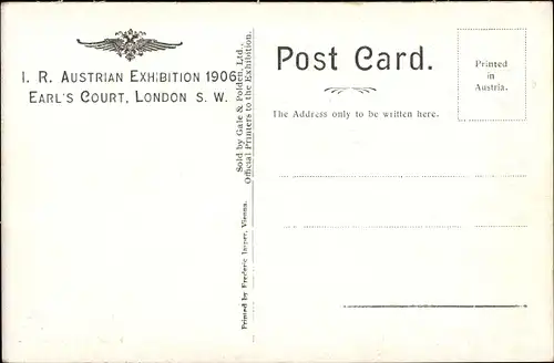 Ak Empress Hall, Tyrolian Village by Kautsky & Rottohara, I. R. Austrian Exhibition 1906, London SW