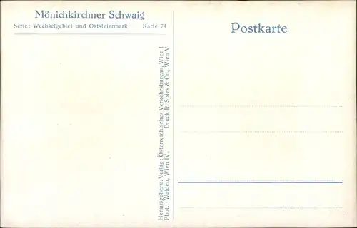 Ak Mönichkirchen in Niederösterreich, Mönichkirchner Schwaig, Winter