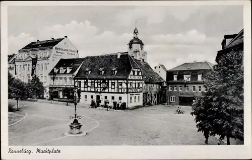 Ak Ronneburg in Thüringen, Marktplatz