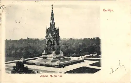 Ak London City England, Albert Memorial