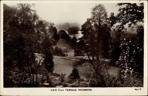 Ak Richmond upon Thames London England, View from Terrace