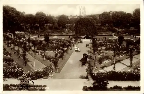 Ak Folkestone Kent England, Kingsnorth Gardens