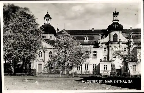 Ak Ostritz in der Oberlausitz, Kloster Sankt Marienthal