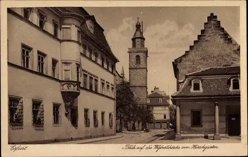 Ak Erfurt in Thüringen, Wigbertikirche, Hirschgarten