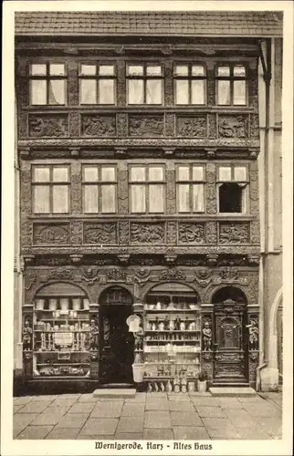 Ak Wernigerode Harz, das Alte Haus, Schaufenster