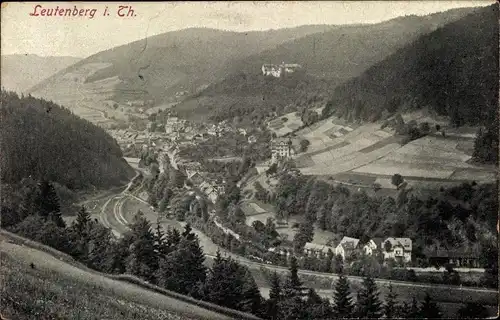Ak Leutenberg in Thüringen, Panorama vom Ort