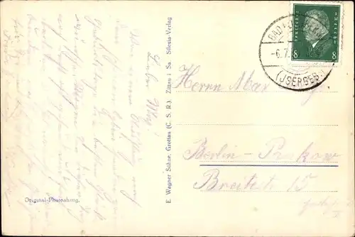 Ak Oybin in der Oberlausitz, Panorama, Scharfenstein