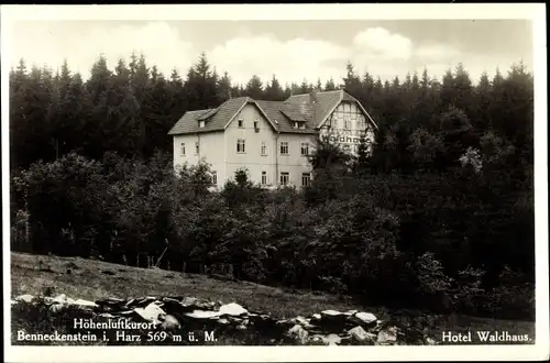 Ak Benneckenstein Oberharz, Hotel Waldhaus, Außenansicht