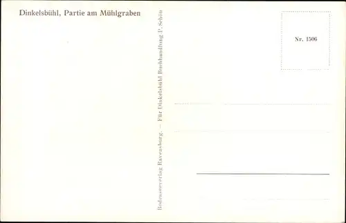 Künstler Ak Marschall, J., Dinkelsbühl, Partie am Mühlgraben, 1914