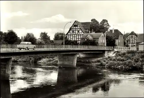 Ak Schweinitz Jessen an der Elster, Elsterbrücke