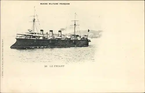 Ak Französisches Kriegsschiff, Friant