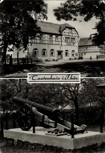 Ak Tautenhain in Thüringen, Gasthaus Kanone