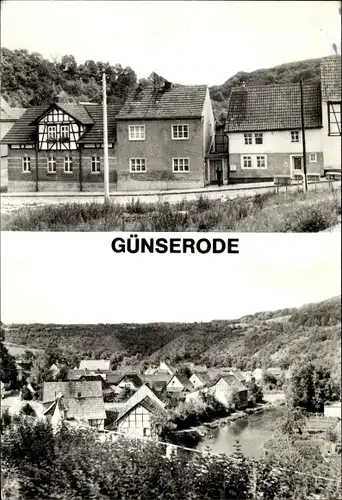 Ak Günserode Kyffhäuserland in Thüringen, Im Unterdorf, Teilansicht