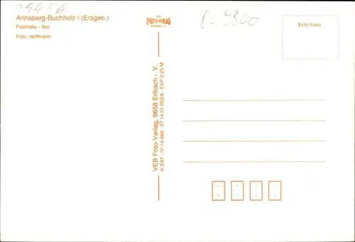 Ak Annaberg Buchholz im Erzgebirge, Festhalle, Bar