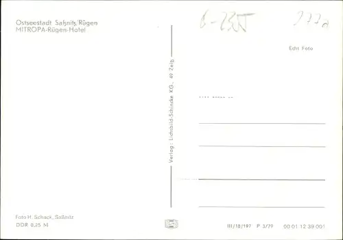 Ak Sassnitz auf Rügen, Mitropa Rügen Hotel