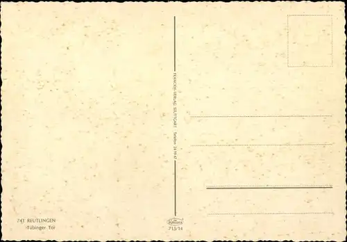 Ak Reutlingen in Württemberg, Tübinger Tor