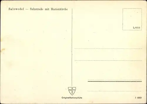 Ak Salzwedel in der Altmark, Salzstraße mit Marienkirche