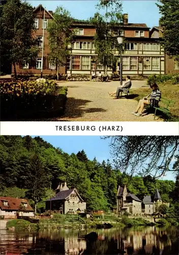 Ak Treseburg Thale im Harz, FDGB-Erholungsheim Haus Wildstein, An der Halde