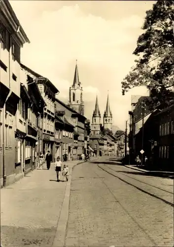 Ak Mühlhausen in Thüringen, Wanfriederstraße, Kirche