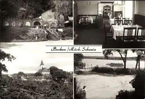 Ak Buckow in der Märkischen Schweiz, Restaurant Fischerkehle, Schermützelsee, Inh. Reinhard Habo