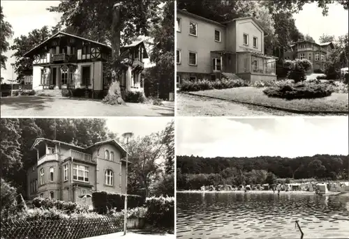 Ak Stuer in Mecklenburg, Parkhaus, Strand, Bettenhäuser Berghaus, Seeblick