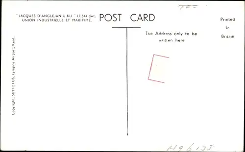 Ak Tanker Jacques d'Anglejan UNI