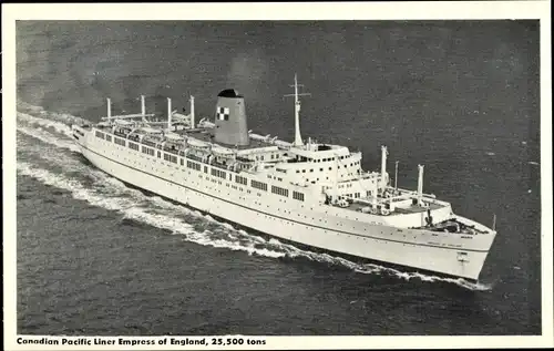 Ak Steamer Empress of England, Dampfschiff, CPS